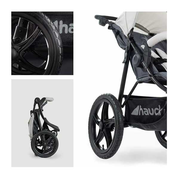 Hauck Runner 3 Wheel Pushchair - Silver / Grey