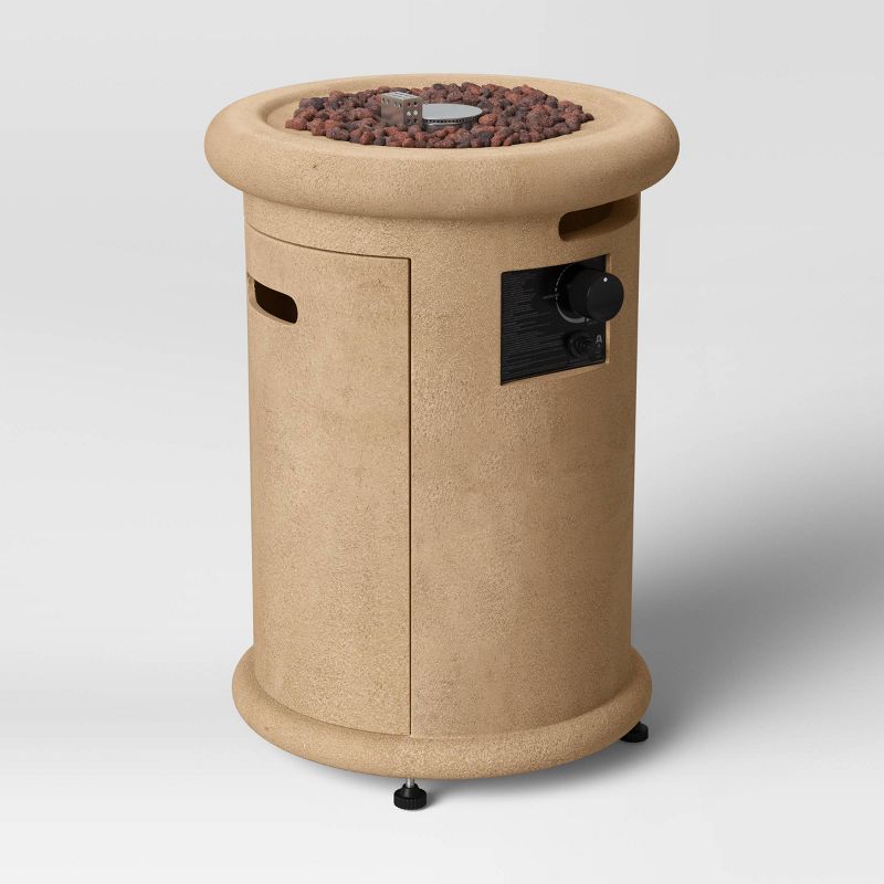 25″ Classic Round Outdoor Fire Column – Threshold™