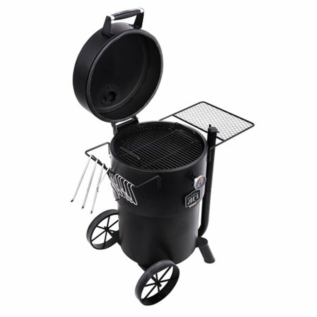 Oklahoma Joe's Bronco Charcoal Barrel Drum Smoker- Black