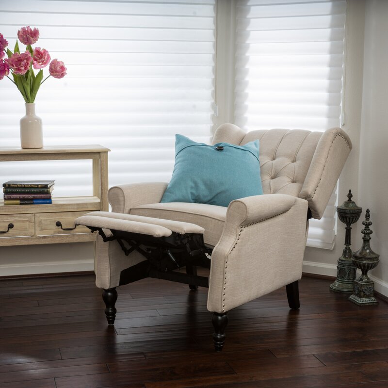 Albertine 75Cm Wide Manual Wingback Chair Recliner