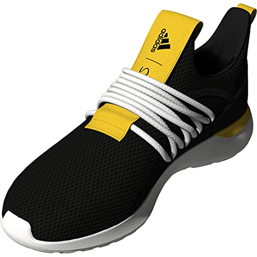 adidas Men's LITE Racer Adapt 3.0 Trail Running Shoe, Black/Black/White, 9