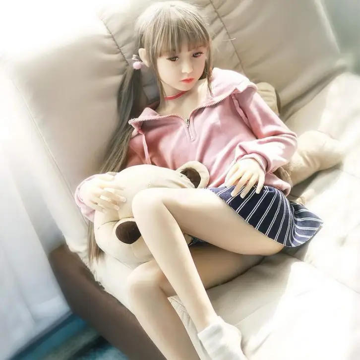 UK Stock 40/50in Elena Sex Doll Life Size Mini Sex Doll Flat Chest TPE Real Love Doll