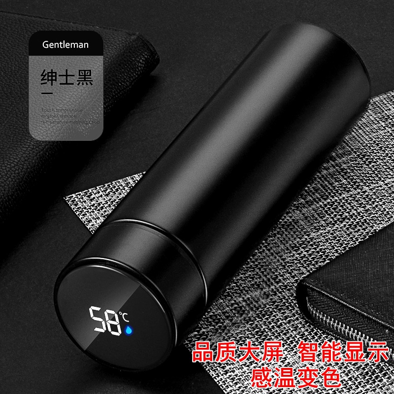 批发保温杯智能测温水杯316不锈钢创意温度显示商务礼品直杯定 制