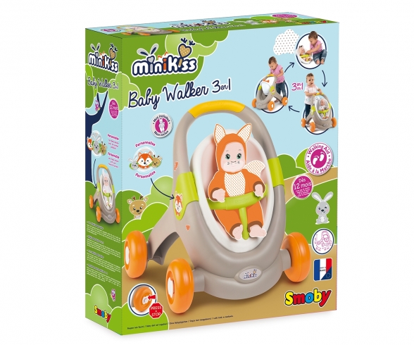 Minikiss Baby Walker Animal 3 En 1 Accessoires