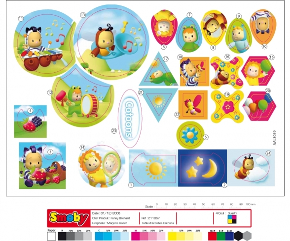 Cotoons Table D Activites Asst Accessoires