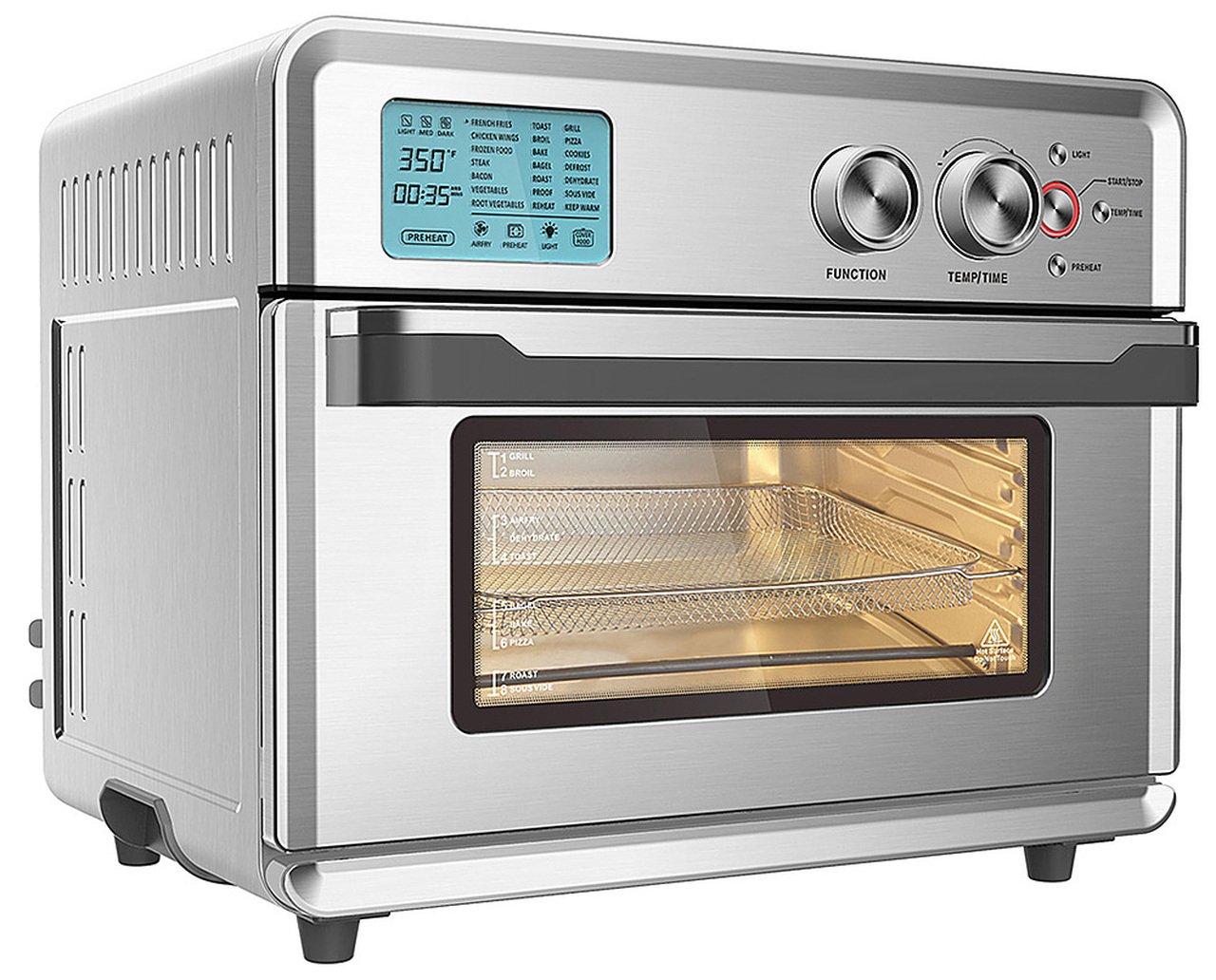Emerald – 25 Liter Digital Air Fryer Oven – Silver