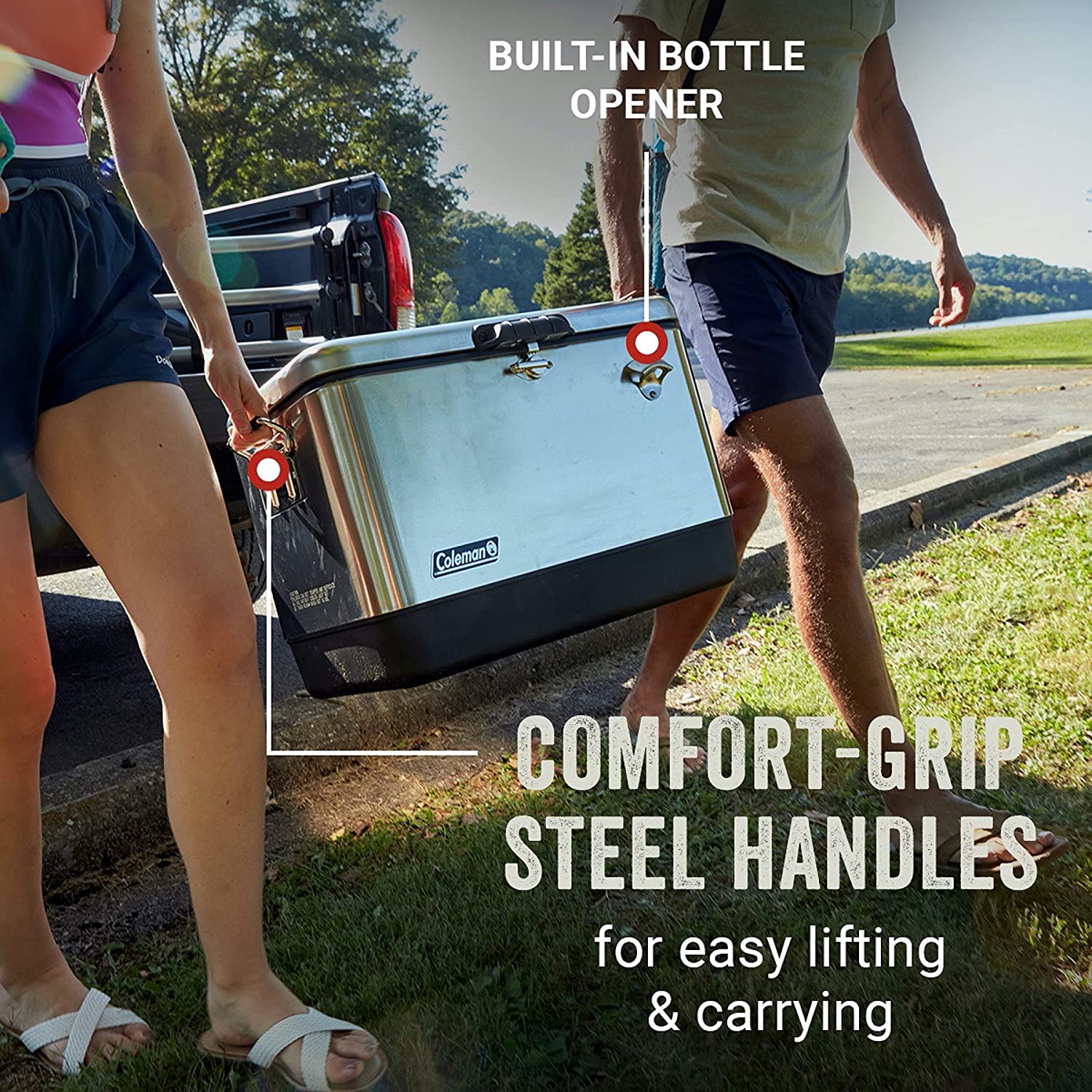 Coleman Ice Chest | Reunion 54 Quart Steel Belted Cooler