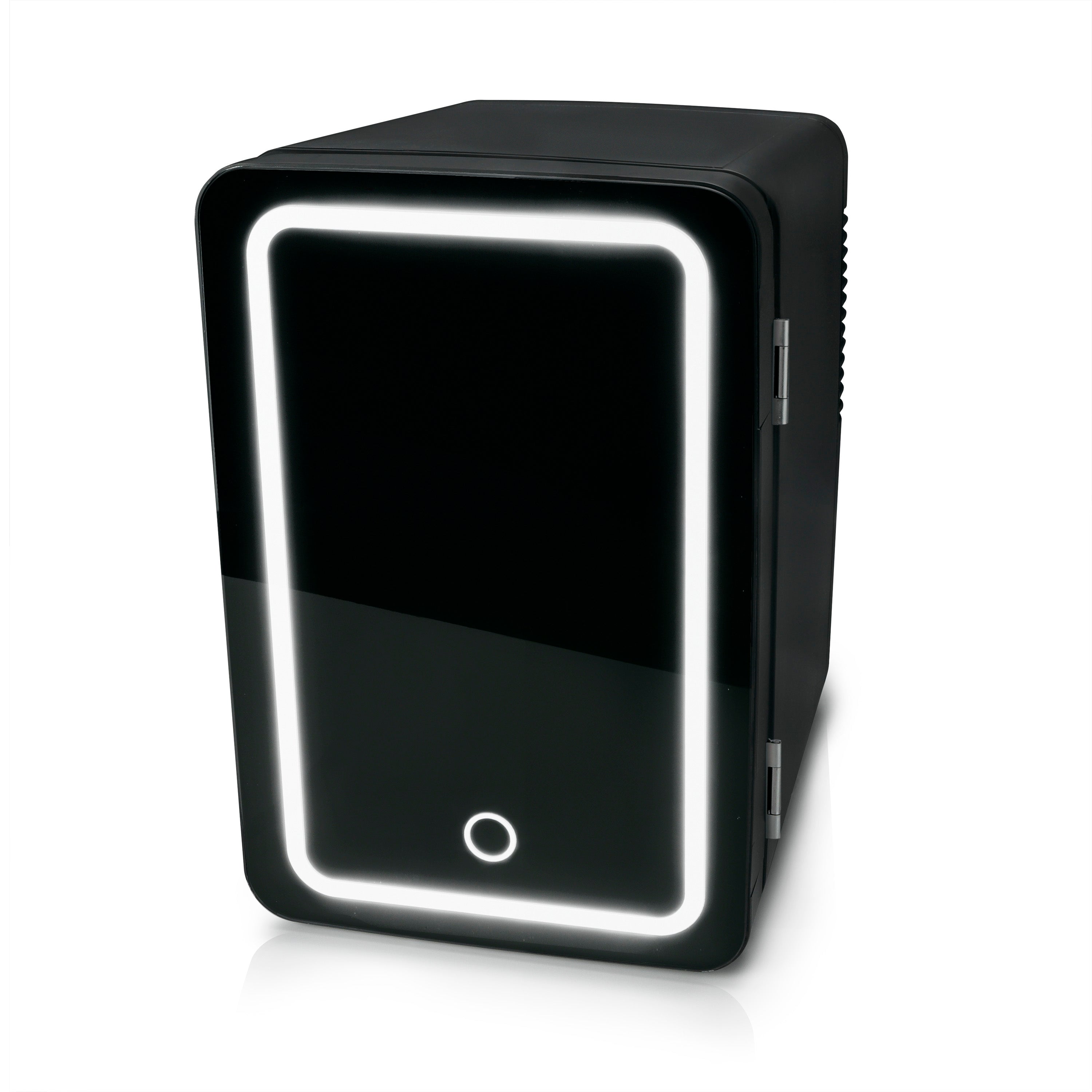 Personal Chiller LED Lighted Mini Fridge with Mirror Door, Coral