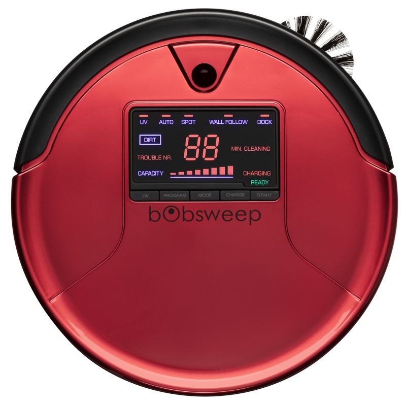 bObsweep PetHair Robot Vacuum Cleaner and Mop – Red