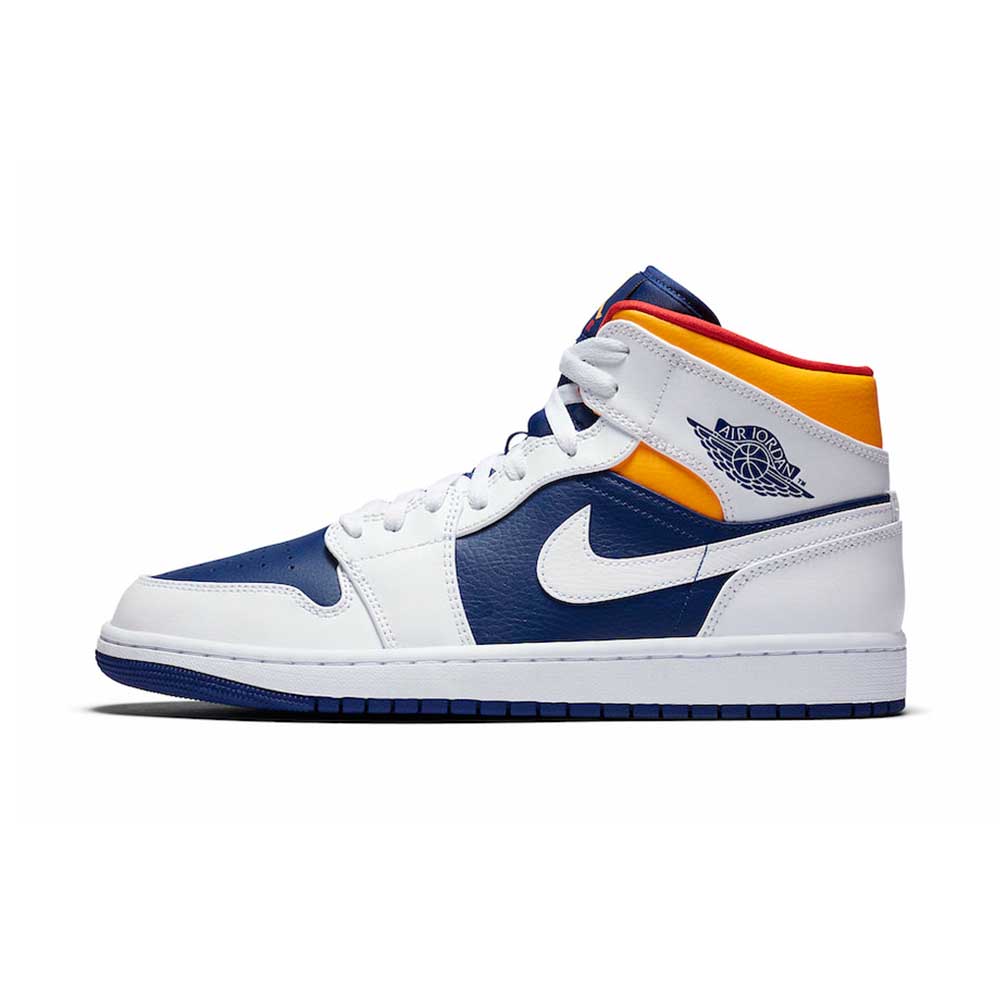 Jordan Air Jordan 1 Mid  ‘ White Deep Royal Blue ‘ 554724-131