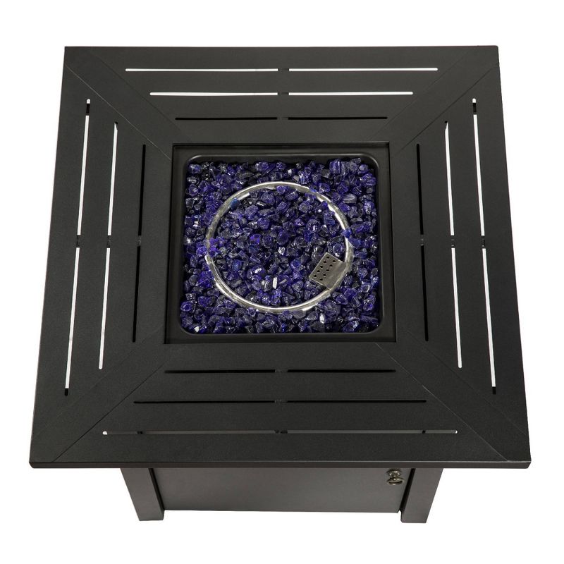 Oasis 30″ Square Steel Propane Gas Fire Pit – Teamson Home