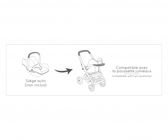 Maxi-Cosi Poussette Jumeaux Rose