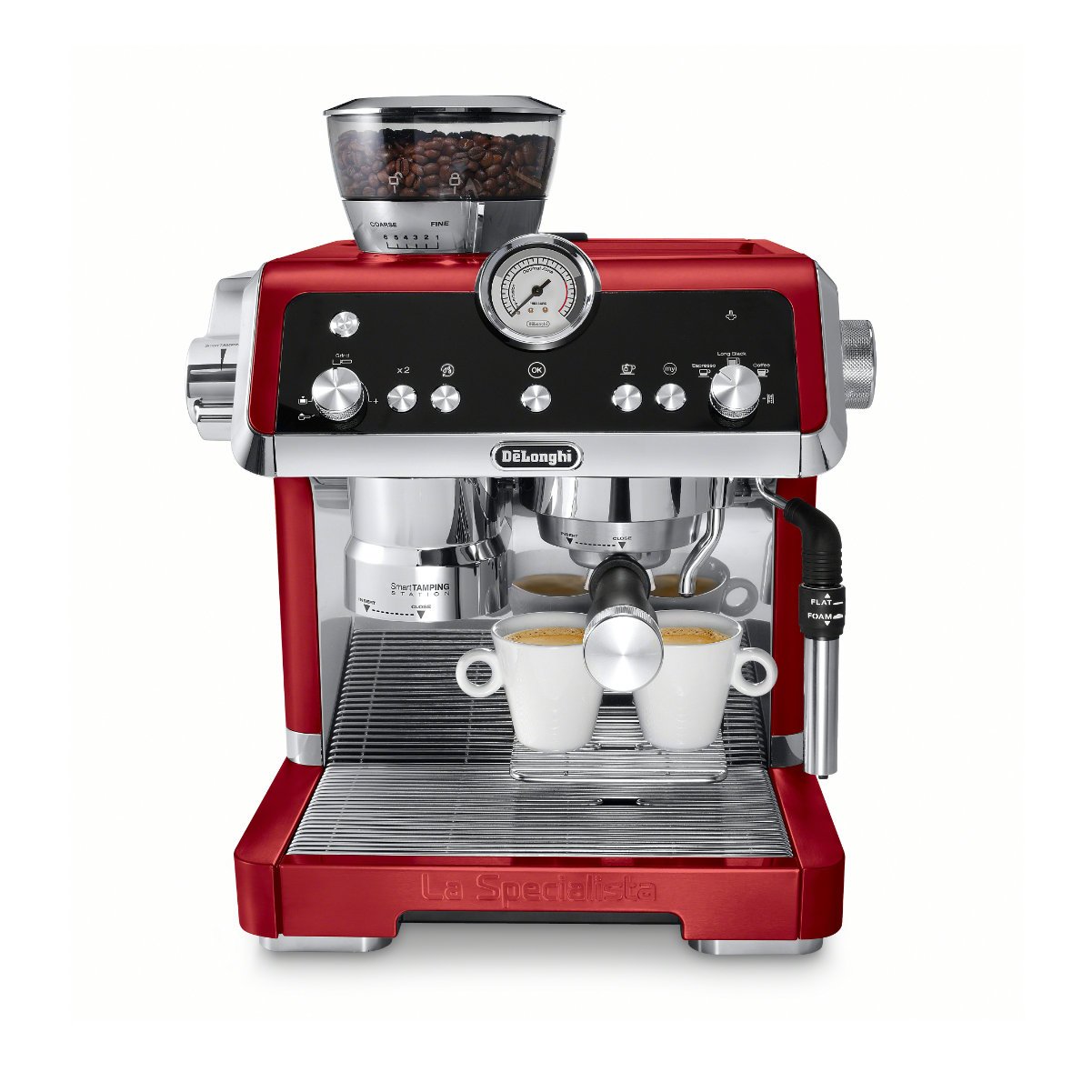 DeLonghi La Specialista Semi-Automatic Espresso Machine EC9335R (Red)