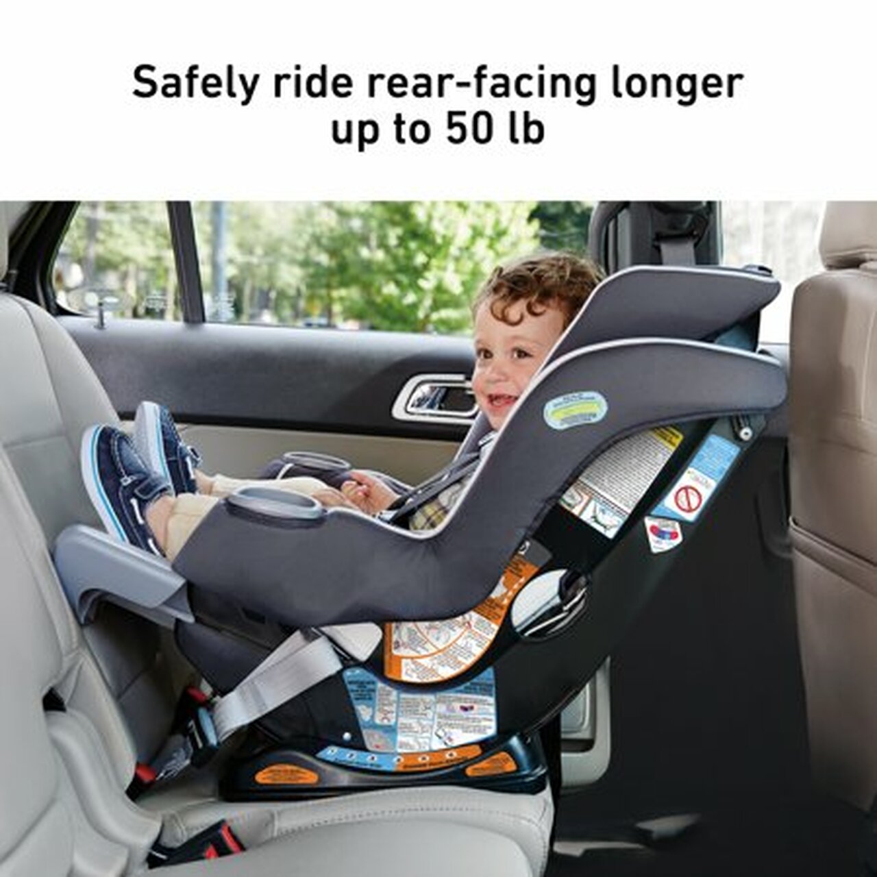 Graco Extend2Fit Convertible Car Seat, Ride Rear-Facing Longer, Gotham