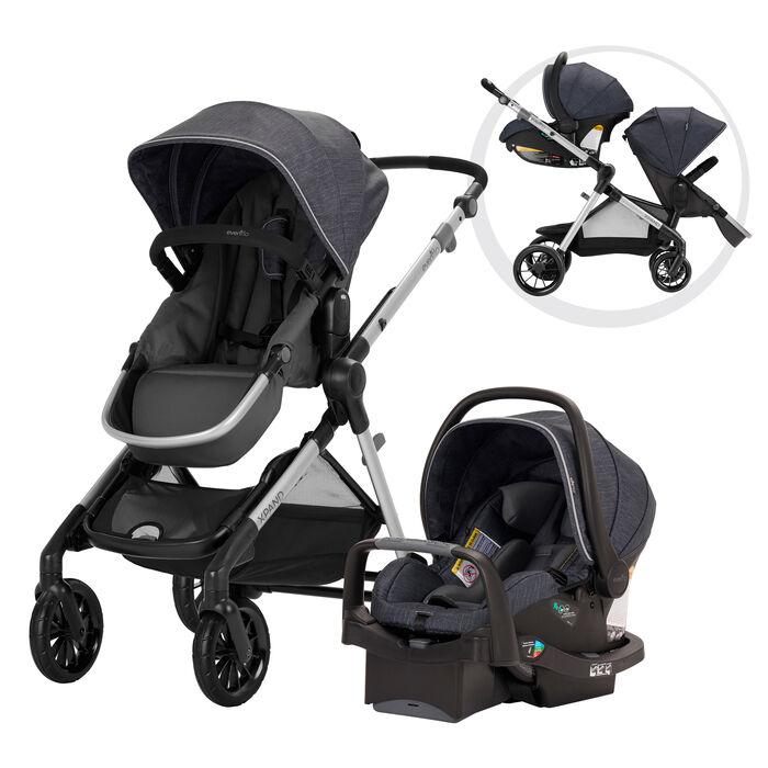 Evenflo Pivot Xpand Modular Travel System with SafeMax Infant Car Seat