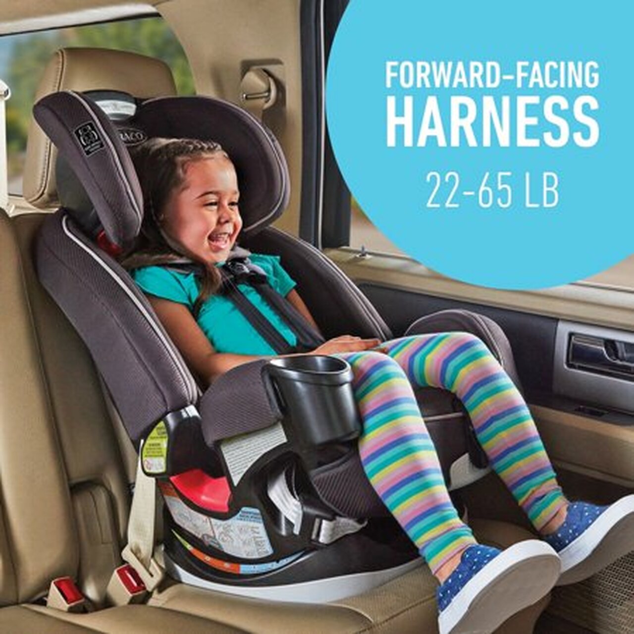 Graco Grows4Me 4-in-1 Convertible Car Seat, West Point Gray