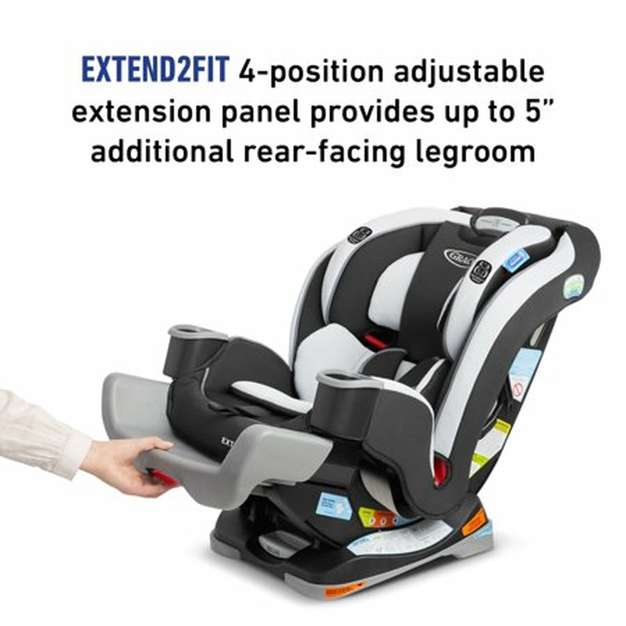 Graco Extend2Fit 3-in-1 Convertible Car Seat, Stocklyn