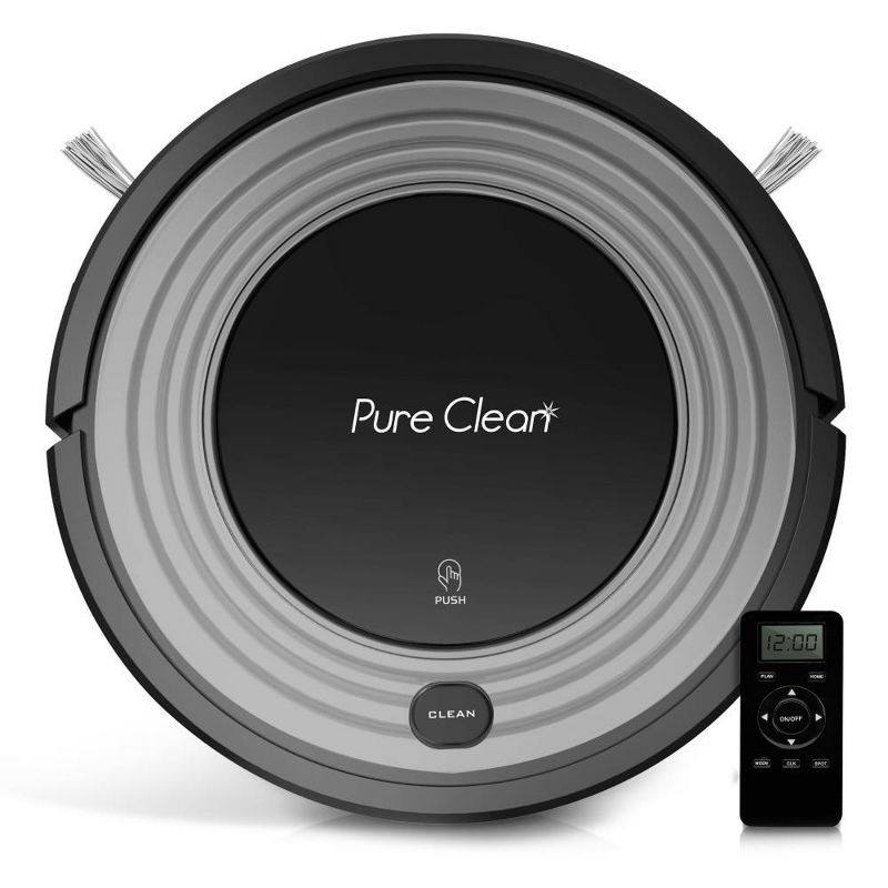 Pyle PureClean Smart Automatic Programmable Robot Vacuum Home Cleaning System w/ 24W Suction & Rotating Brushes for All Indoor Floor Surfaces (2 Pack)
