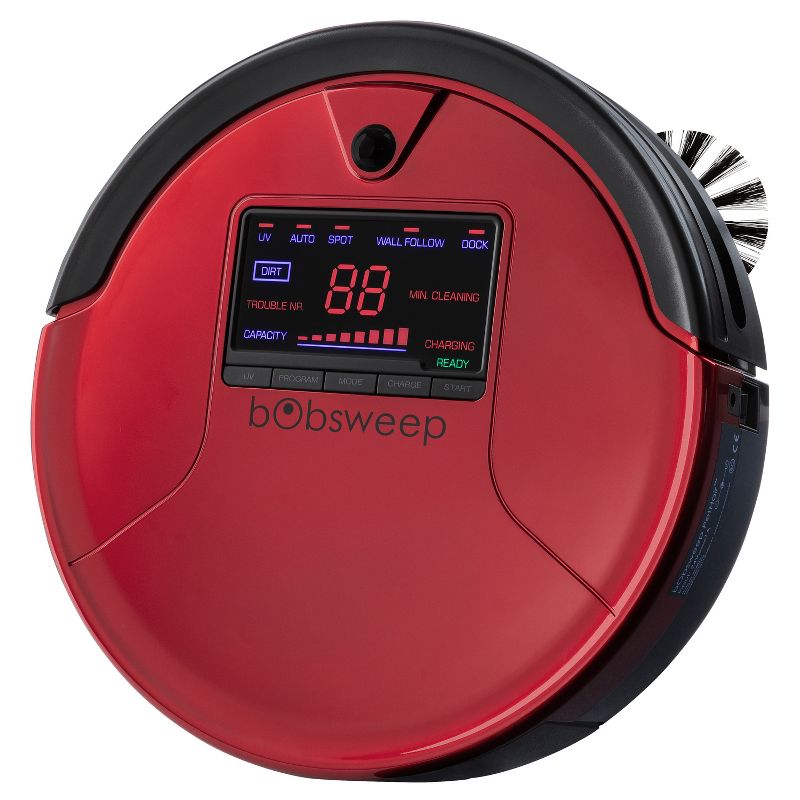 bObsweep PetHair Robot Vacuum Cleaner and Mop – Red