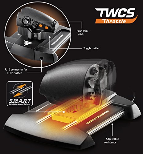 Thrustmaster T16000M FCS Flight Pack – Joystick, Throttle and Rudder Pedals – T.A.R.G.E.T Software, PC