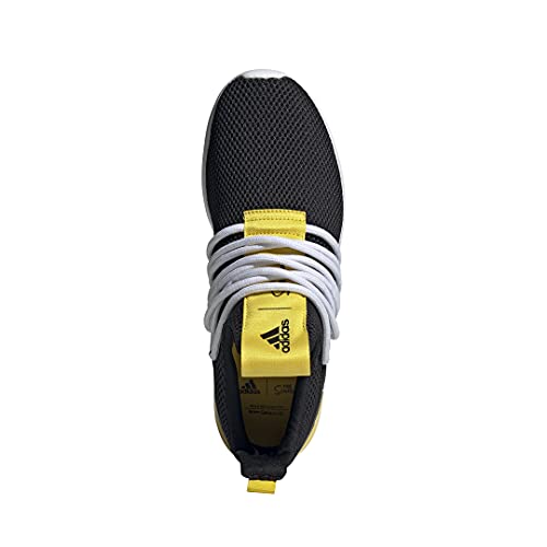adidas Men's LITE Racer Adapt 3.0 Trail Running Shoe, Black/Black/White, 9