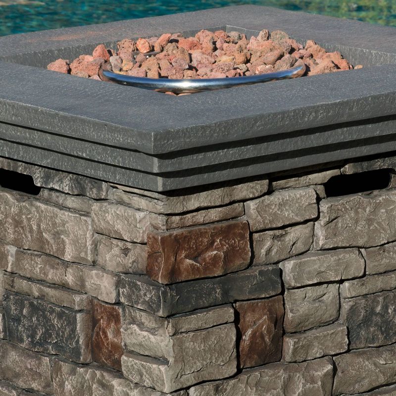 Chesney 32″ Light Weight Concrete Fire Pit – Christopher Knight Home