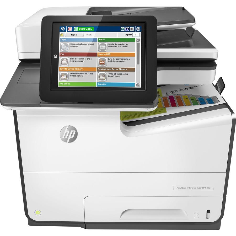 G1W40A#BGJ HP PageWide Enterprise 586 586f Page Wide Array Multifunction Printer – Color