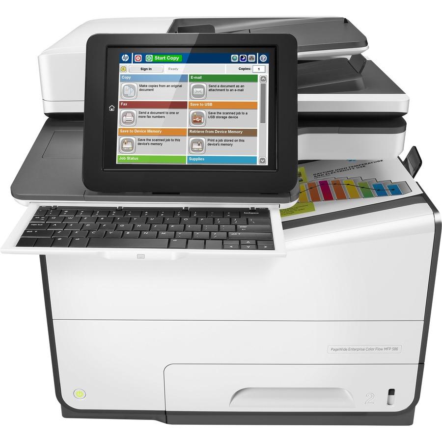 G1W41A#BGJ HP PageWide Enterprise 586 586z Page Wide Array Multifunction Printer – Color