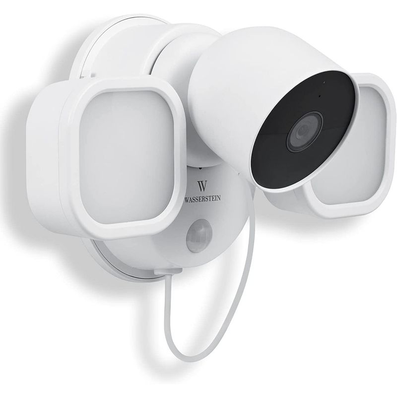 Wasserstein 3-in-1 Floodlight, Charger, and Mount for Google Nest Cam (Battery) – Made for Google Nest
