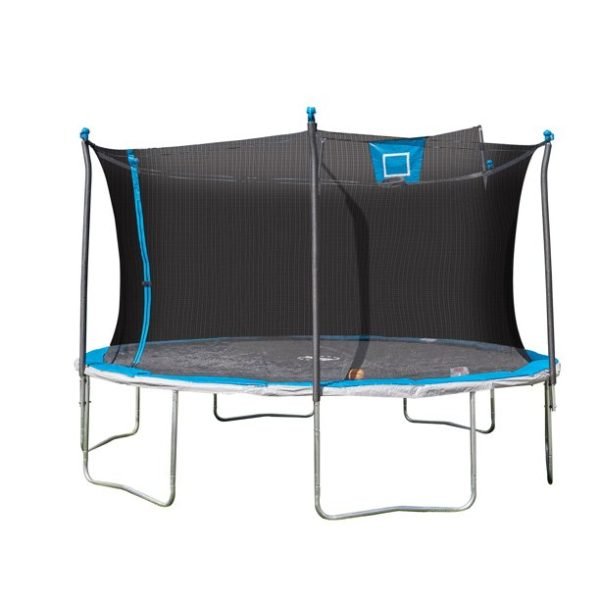 Pro 14' Trampoline with Safety Enclosure and Basketball System