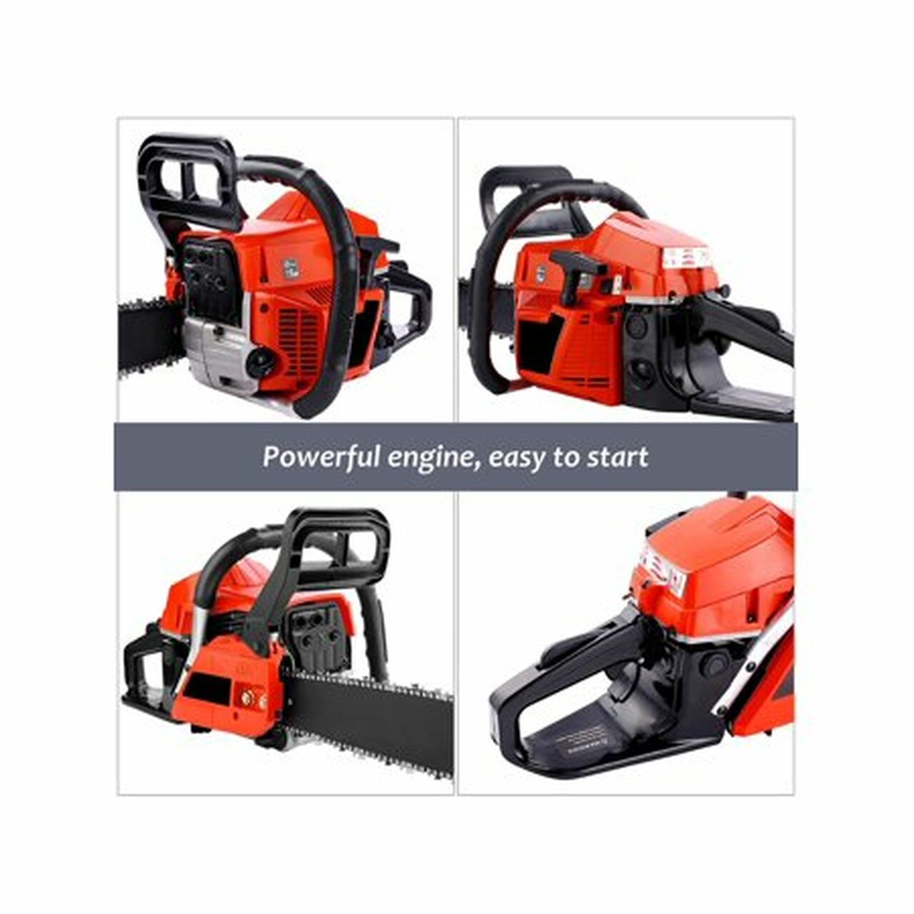 20' Bar 62CC Powerful Gas Chainsaw 2 Stroke Handed Petrol Chain Saw Woodcutting Saw with Tool Kit