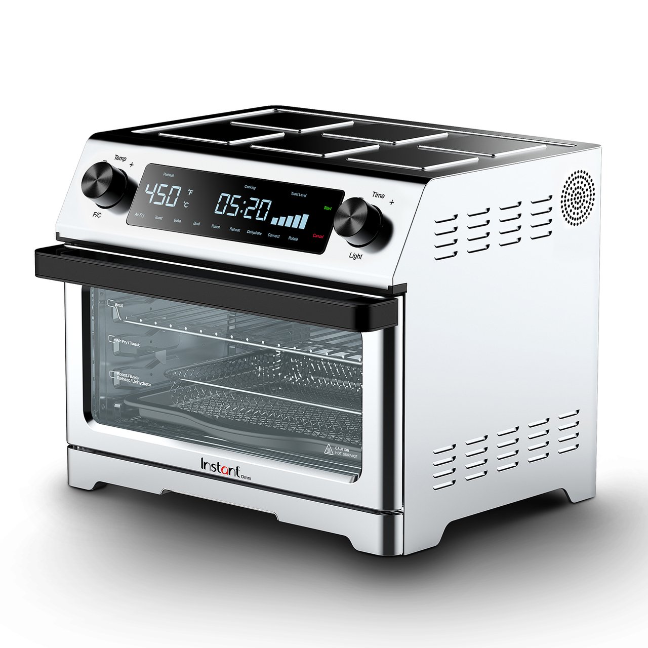 Instant Pot, Omni 9-In-1 Toaster Oven with Air Fry, Dehydrate, Toast, Roast, Bake, Broil, and Reheat