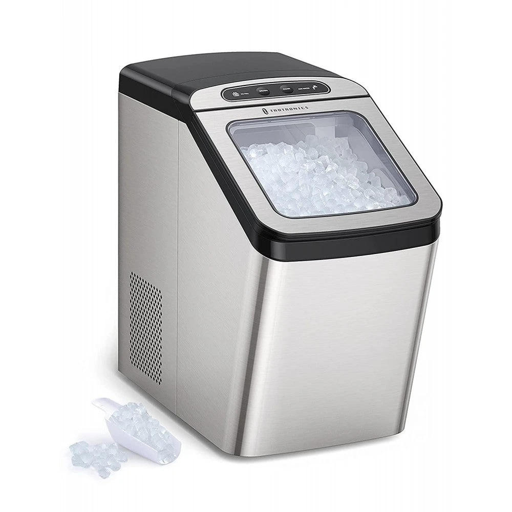 Nugget Ice Maker for Countertop, TAOTRONIC Sonic Ice Maker Machine, Makes 26lb Nugget Ice per Day, 3.3lb Ice Bin and Scoop for Home Office, Self-Cleaning