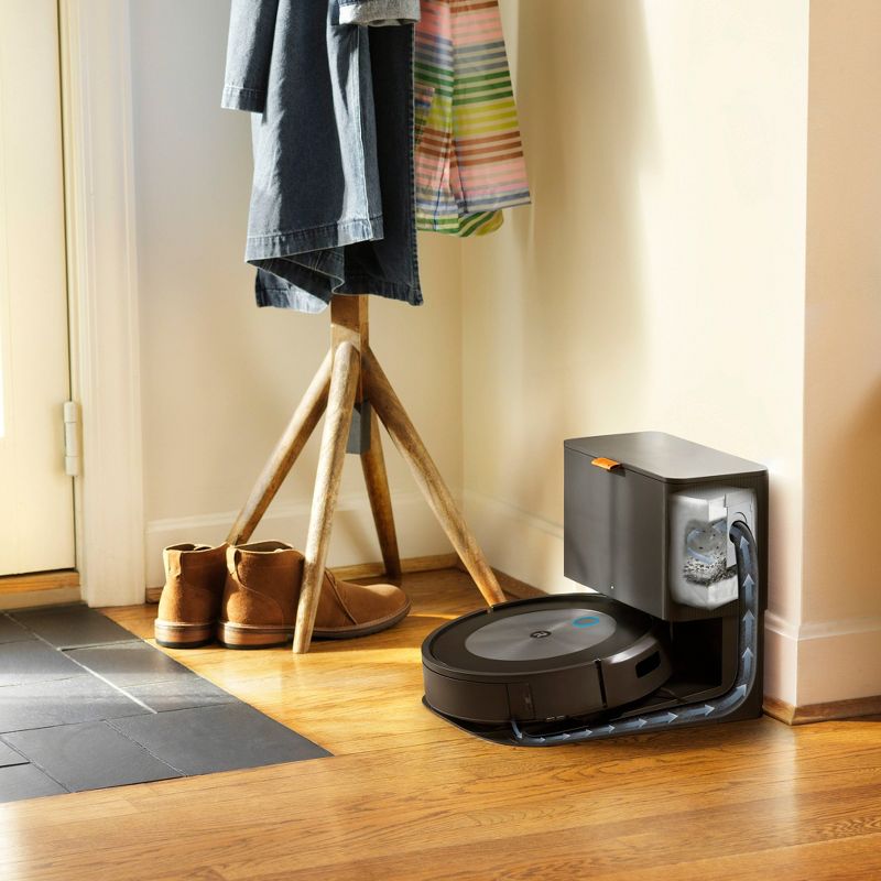 iRobot Roomba j7+ Wi-Fi Connected Self-Emptying Robot Vacuum with Obstacle Avoidance – Black – 7550