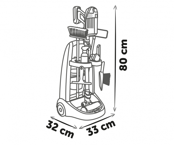 Rowenta Chariot De Ménage + Aspirateur balai Accessoires