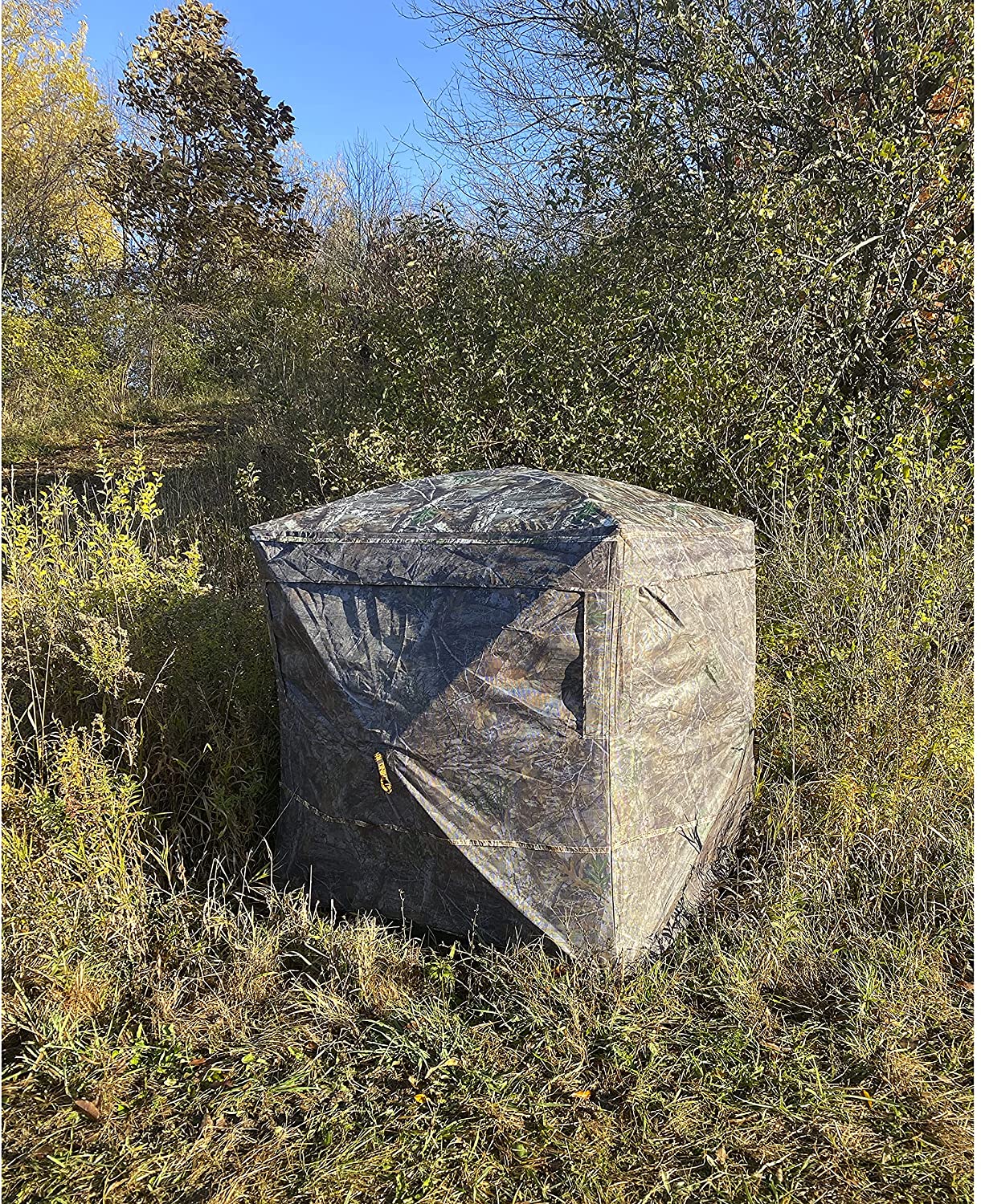 Rhino Blinds R180 3 Person See Through Hunting Ground Blind, Realtree Edge