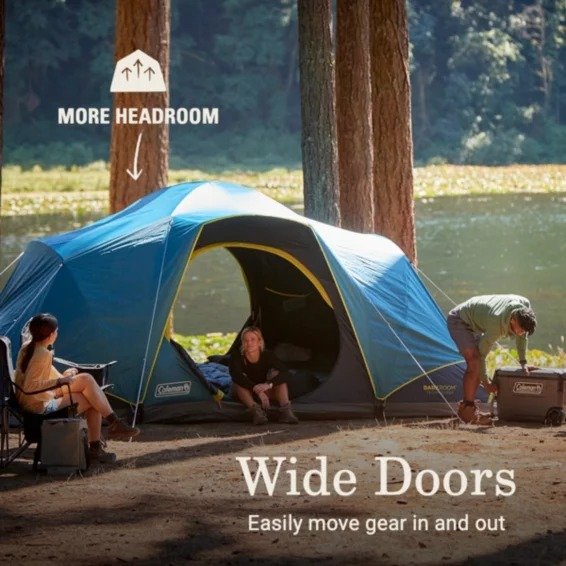 10-Person Camping Tent with Dark Room Technology, Blue