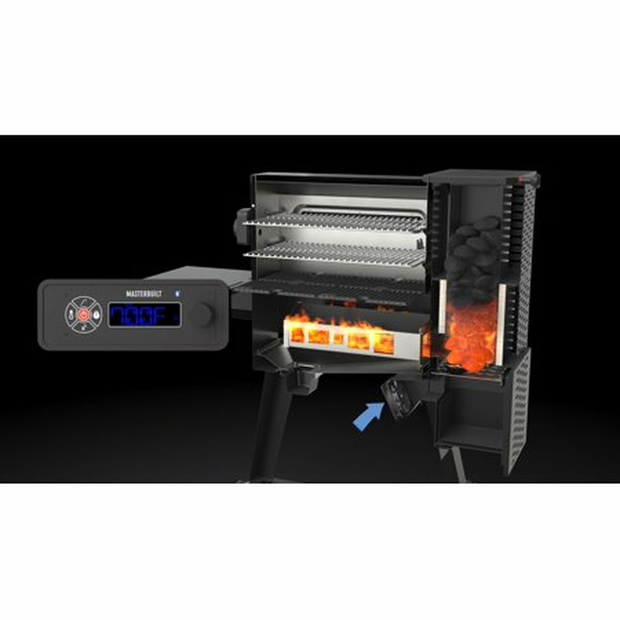 Masterbuilt Gravity Series 560 Digital Charcoal Grill + Smoker in Black