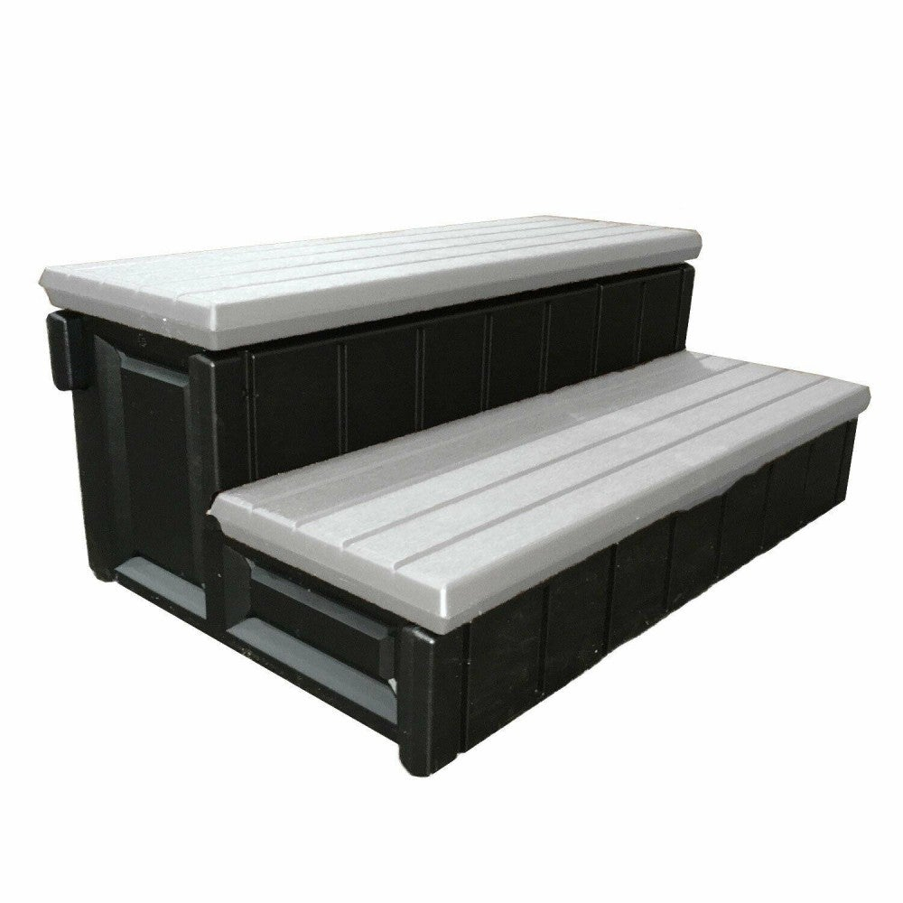 Leisure Accents 36 Inch Deck Patio Spa Hot Tub Storage Compartment Steps