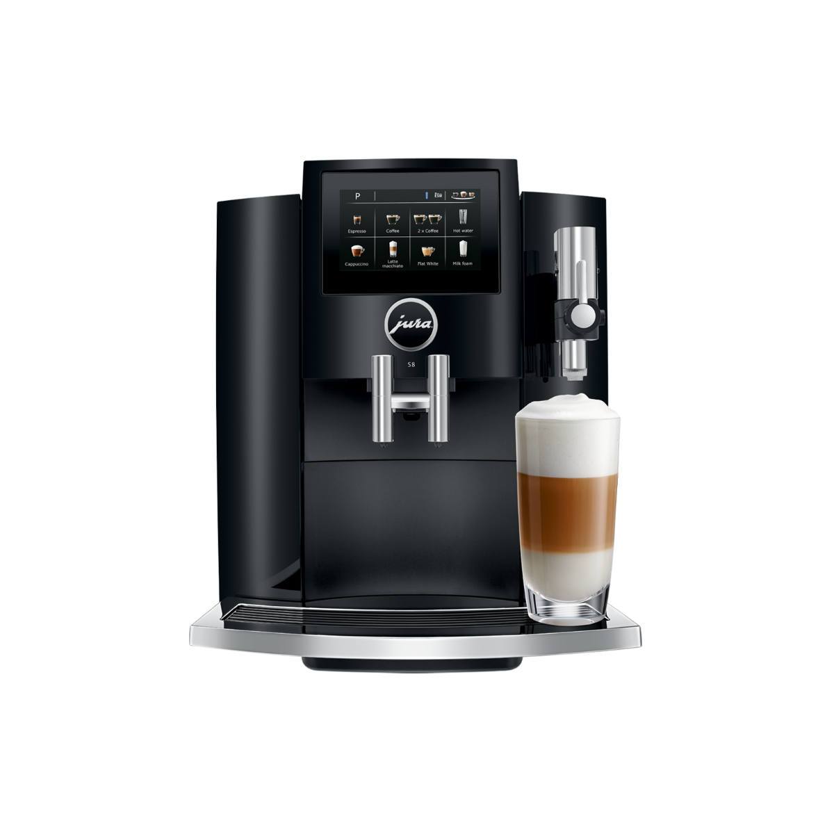 Jura S8 Super Automatic Coffee & Espresso Machine (Piano Black) – OPEN BOX