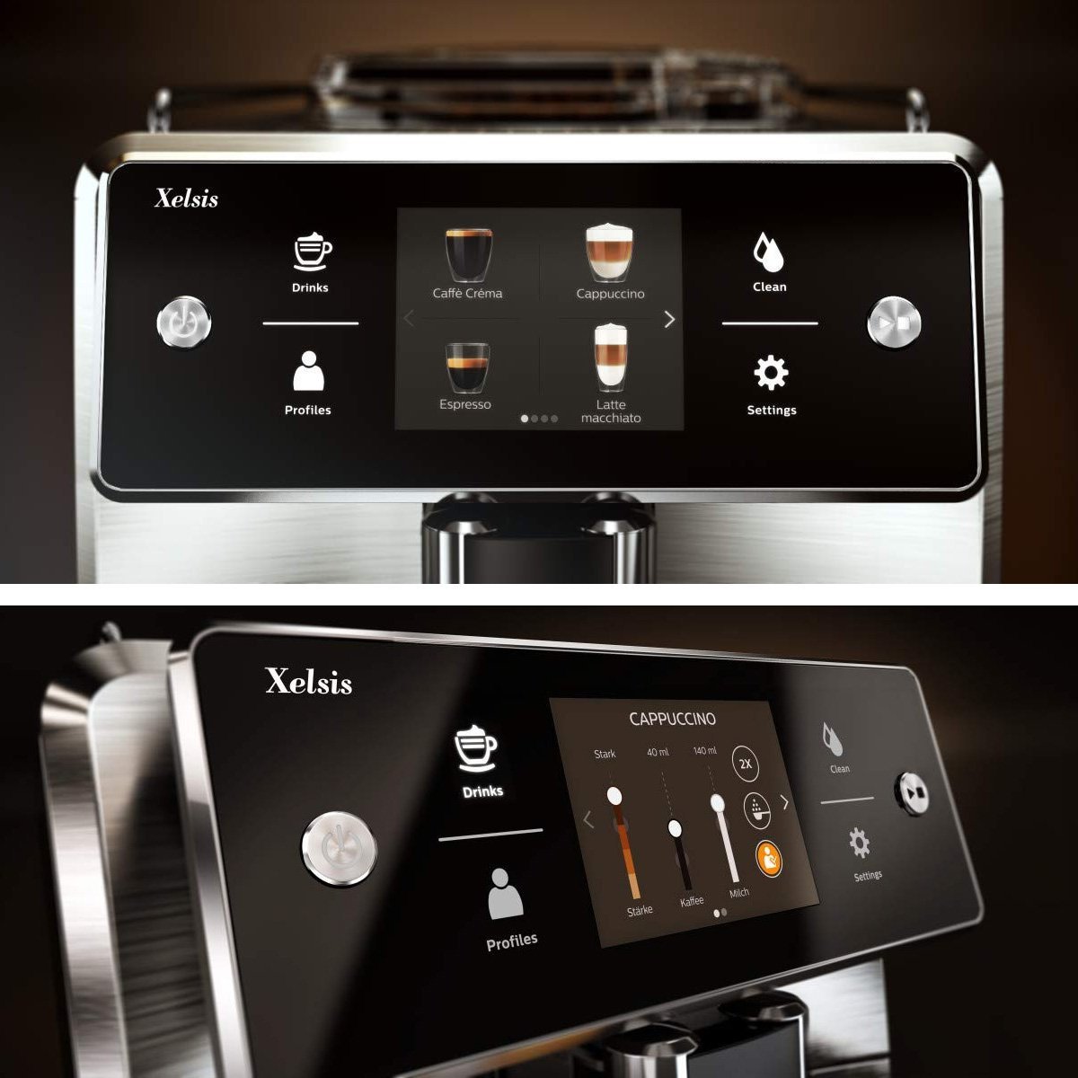 Saeco Xelsis SM7685/04 Super Automatic Espresso Machine (Stainless Steel / Silver)