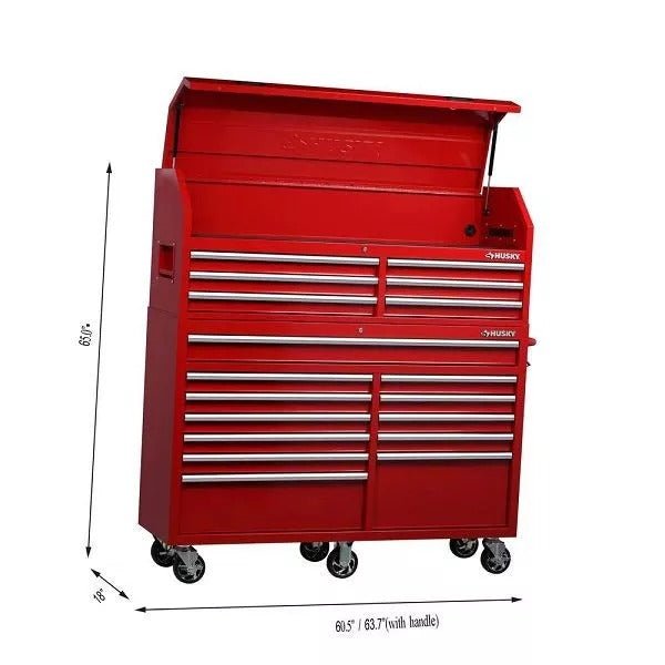 Husky 61 in. W 18-Drawer Rolling Cabinet Set