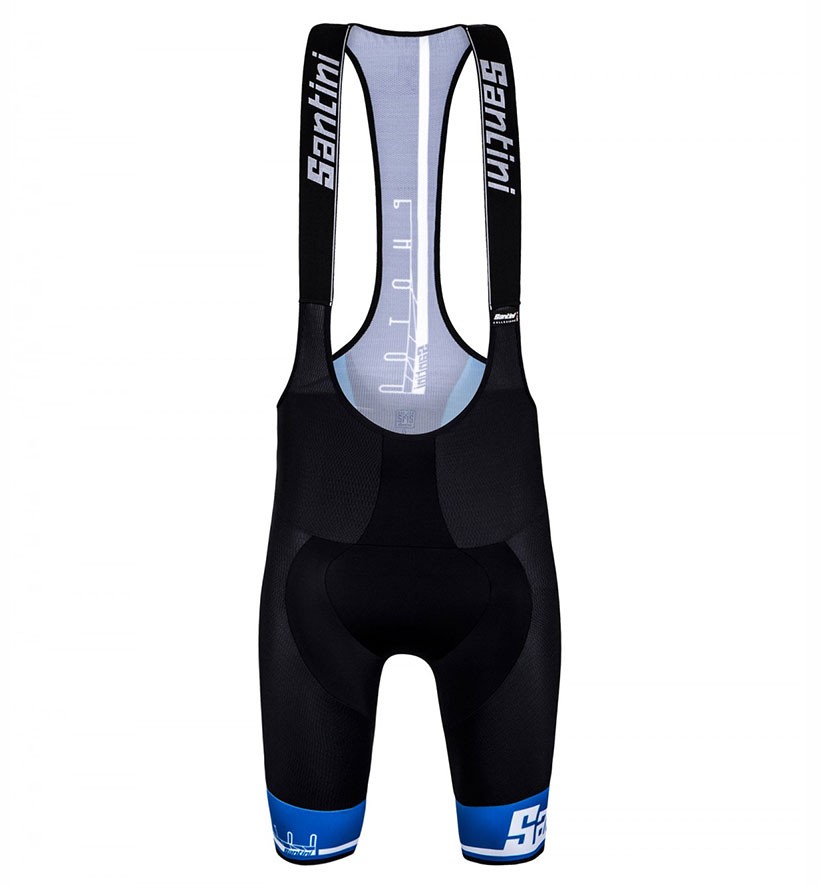 2017 Santini Photon 3.0 White-Blue Cycling Bib Shorts