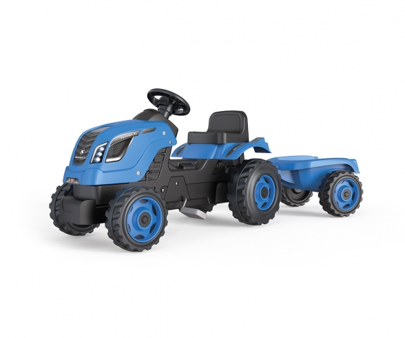 Tracteur Farmer XL Bleu + Remorque Accessoires