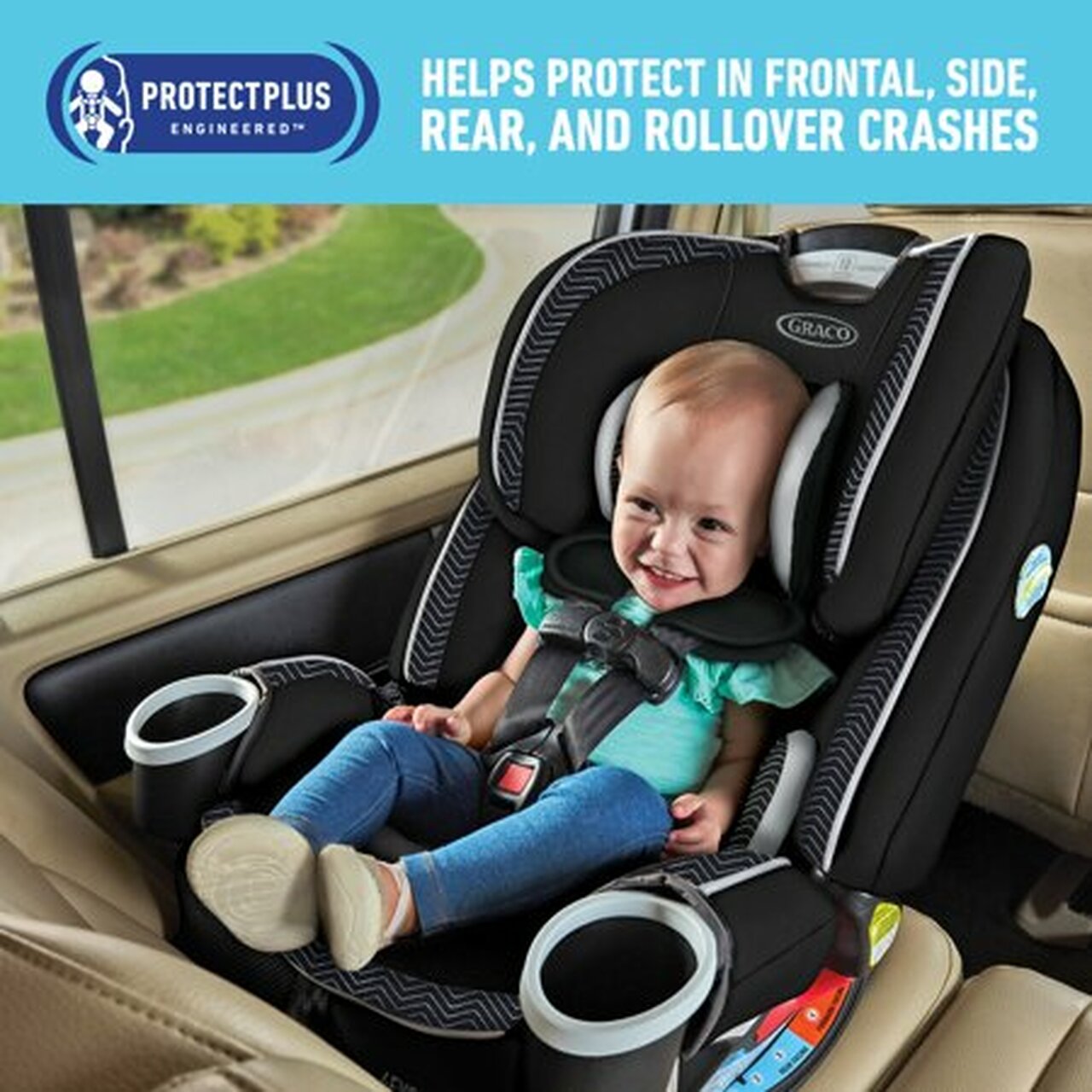 Graco 4Ever DLX 4-in-1 Convertible Car Seat, Zagg