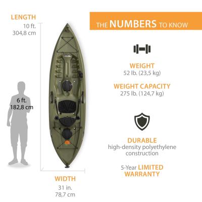 Lifetime Tamarack Angler 100 Fishing Kayak (Paddle Included) 250