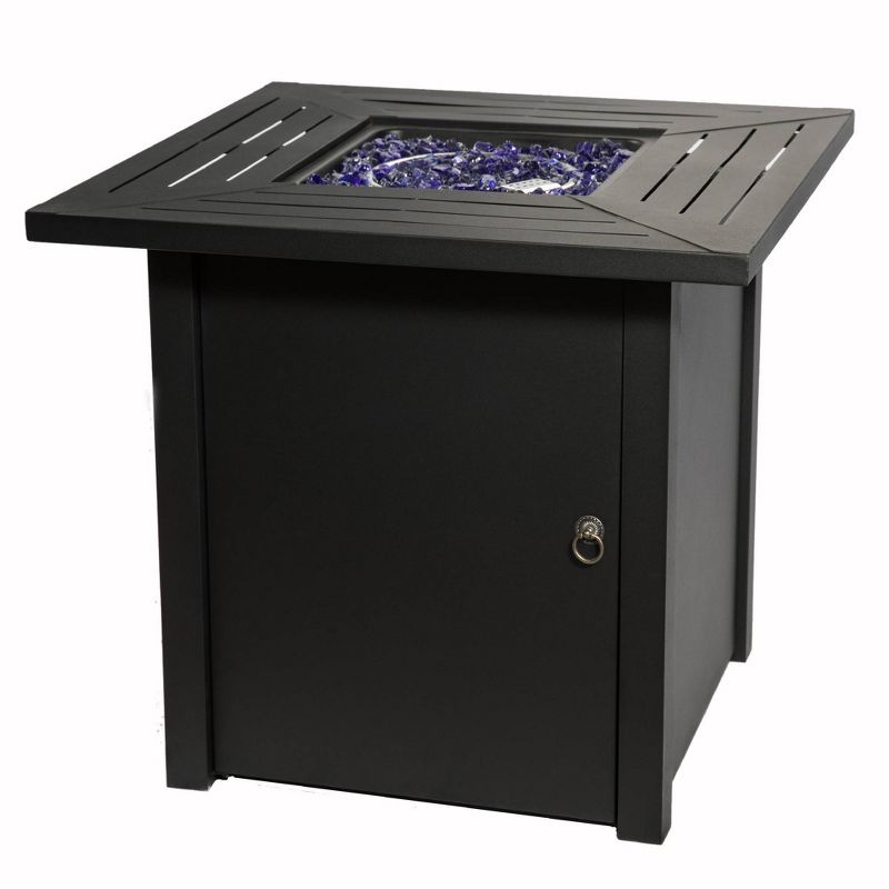 Oasis 30″ Square Steel Propane Gas Fire Pit – Teamson Home
