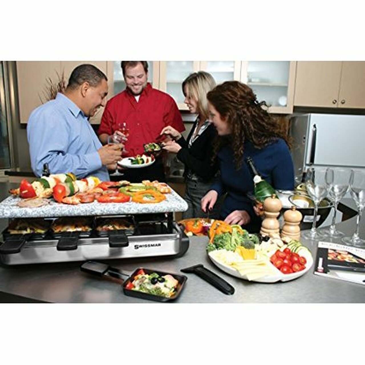Swissmar Stelvio 8 Person Stone Raclette Party Grill – Stainless