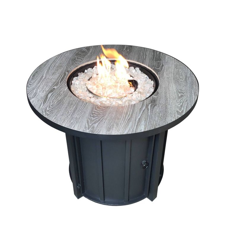 Faux Wood Tile Top Outdoor Patio Fire Pit – AZ Patio Heaters
