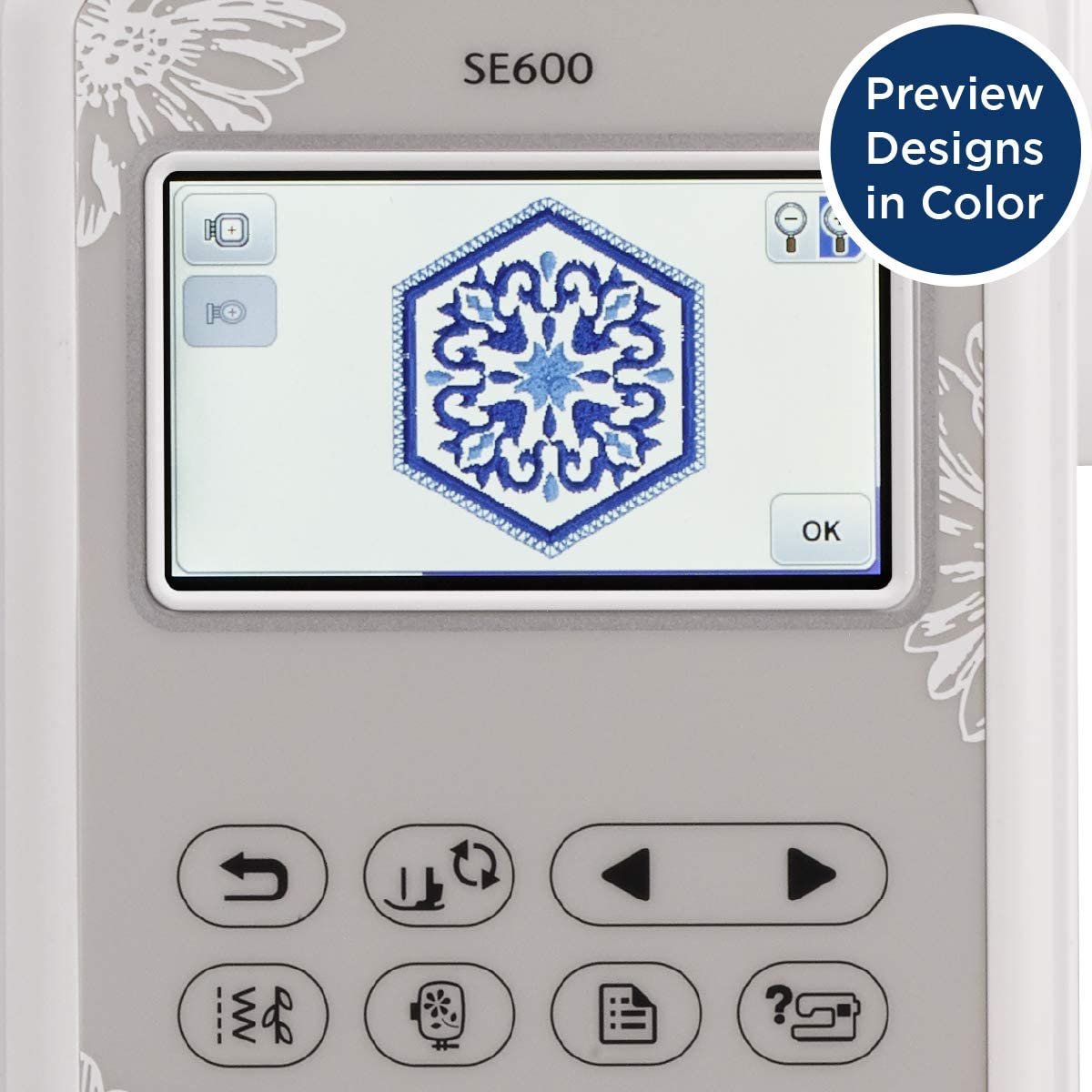 Brother SE600 Sewing and Embroidery Machine, 80 Designs, LCD Touchscreen Display